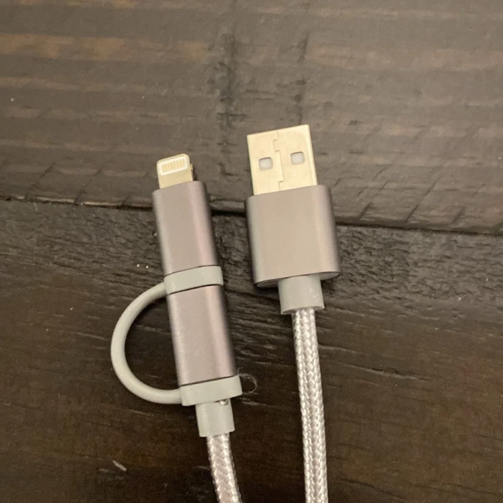 Lighting/Micro USB dual charging cable(3 pack)